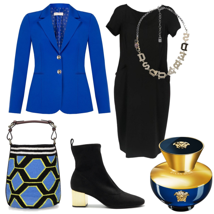 Outfit donna - Serata romantica. Stile Bon Ton per Serata fuori. Abbinamento con vestiti midi/longuette, profumi, cappotti, borse a spalla, stivaletti, collane.