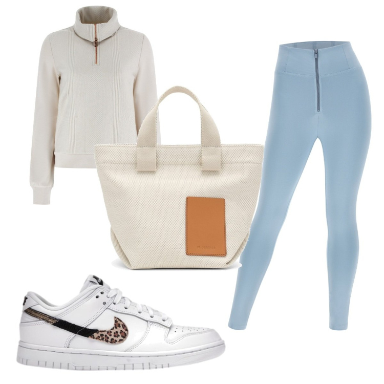 Outfit donna - Total look #1737761. Stile Basic per Sport. Abbinamento con sneakers, pantaloni skinny, felpe, borse a mano.