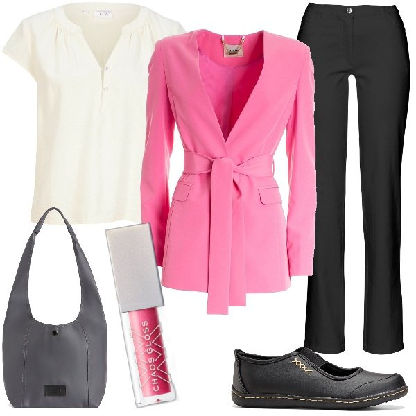 Outfit donna - La giacca perfetta per la pioggia. Stile Casual chic per Tutti i giorni. Abbinamento con ballerine, pantaloni, bluse, gloss, blazer, borse a spalla.