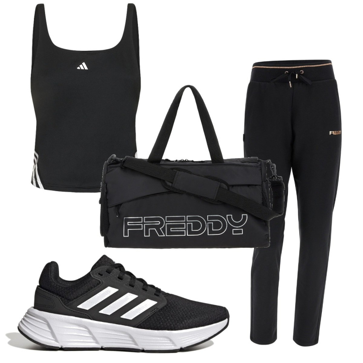 Outfit donna - Total look #1739375. Stile Basic per Sport. Abbinamento con borse sportive, pantaloni, scarpe sportive, canottiere.