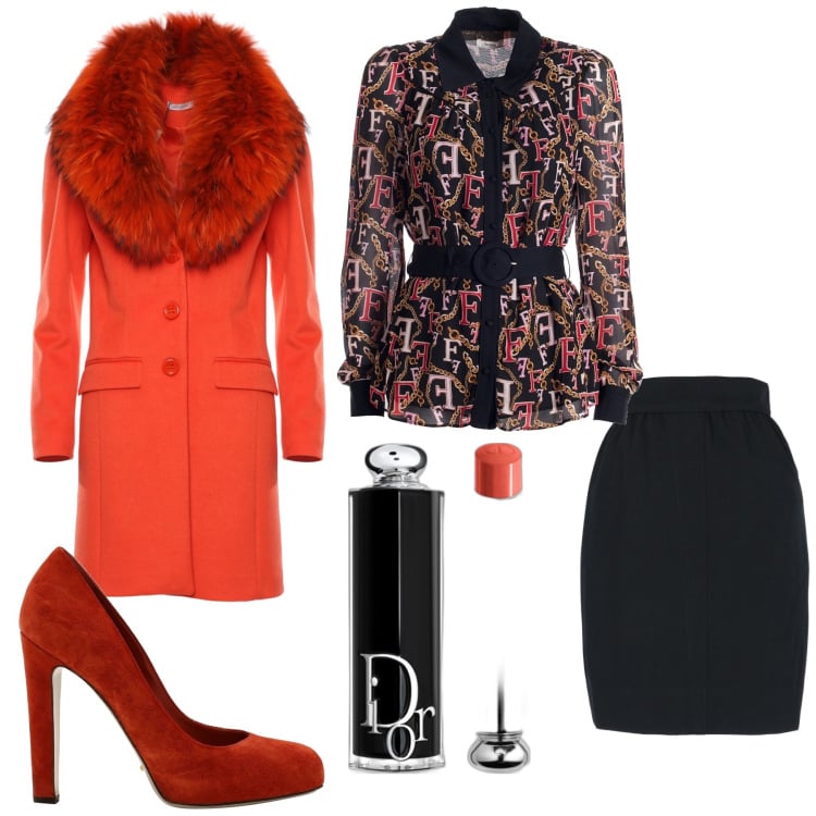 Outfit donna - Total look #1740016. Abbinamento con rossetti, décolleté, minigonne, camicie, cappotti.