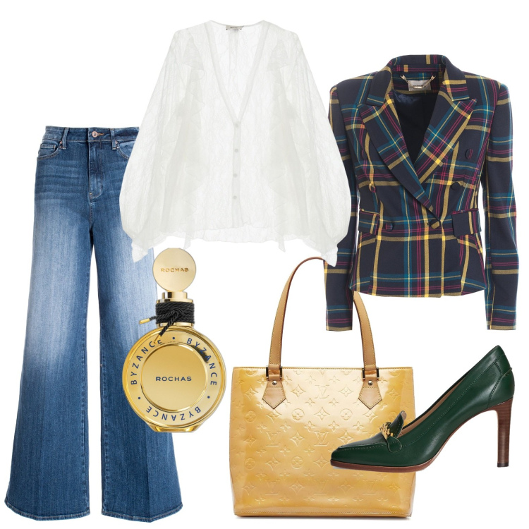 Outfit donna - La camicia bianca e morbida. Stile Casual chic per Ufficio. Abbinamento con borse a mano, profumi, jeans, blazer, camicie, décolleté.