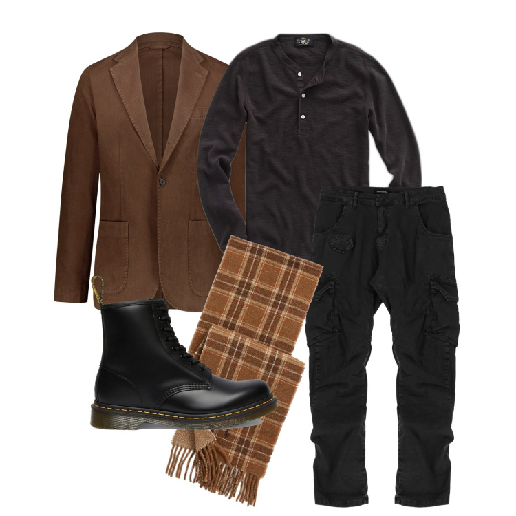 Outfit uomo - Ghost outfitter - ottobre. Stile Business/Elegante per Serata speciale. Abbinamento con pantaloni, t-shirt, sciarpe, stivali, giacche.