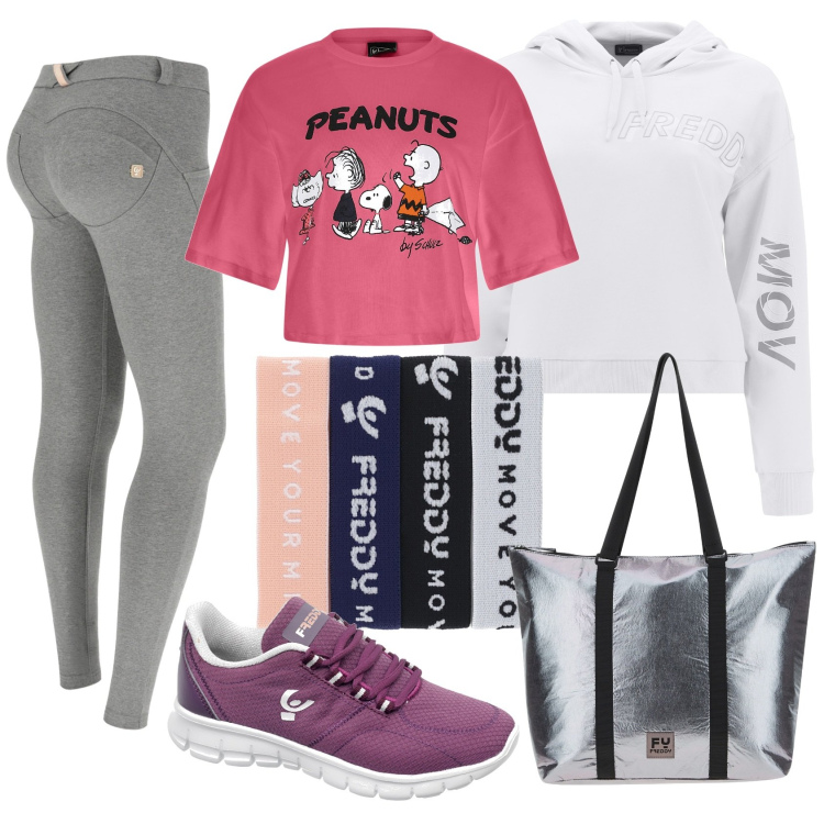 Outfit donna - Only Freddy. Stile Casual per Scuola/Università. Abbinamento con pantaloni skinny, braccialetti, borse tote, sneakers, felpe con cappuccio, t-shirt.