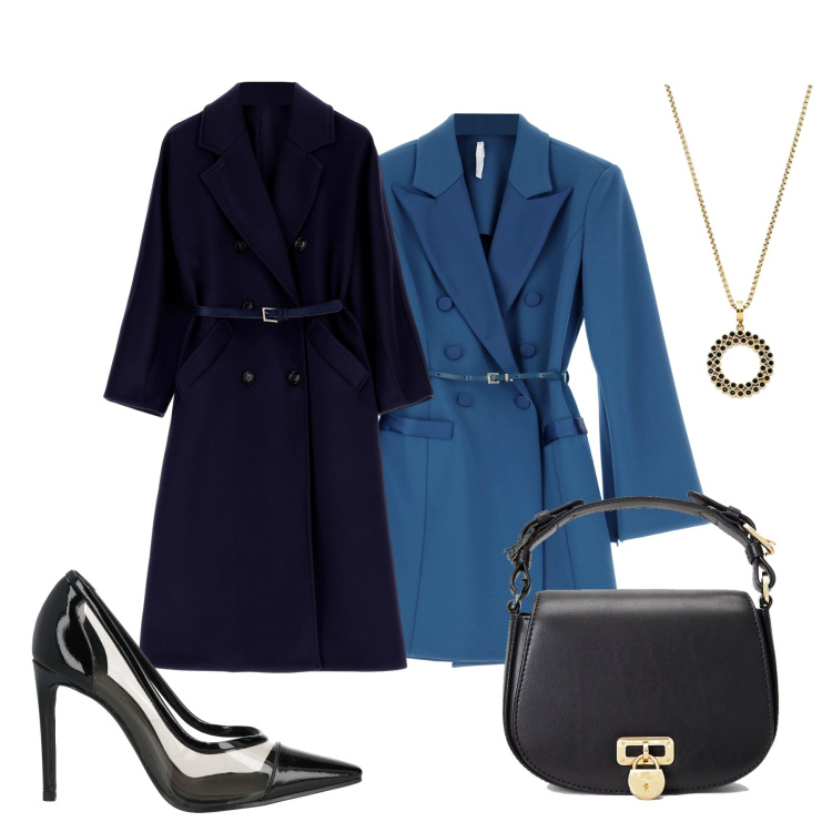 Outfit donna - Cerimonia. Stile Chic per Cerimonia. Abbinamento con décolleté, cappotti, vestiti corti, borse a tracolla, ciondoli.
