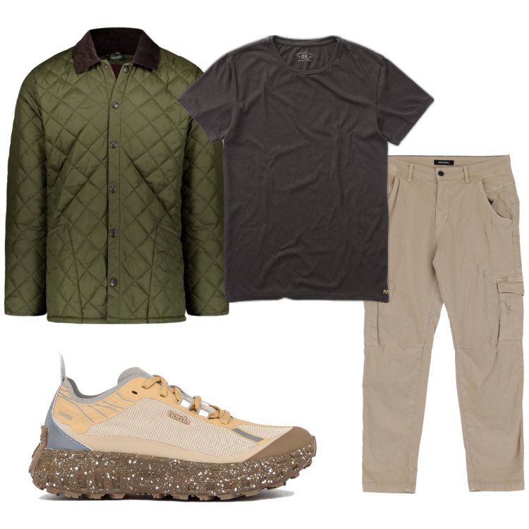 Outfit uomo - Total look #1744190. Stile Casual per Tutti i giorni. Abbinamento con pantaloni, sneakers, t-shirt, cappotti.