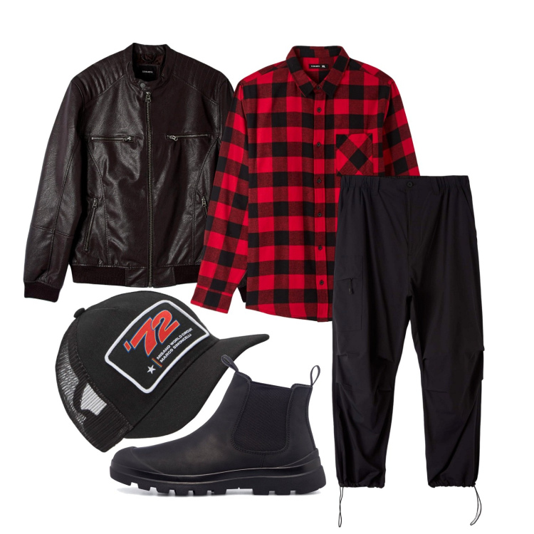 Outfit uomo - Ghost outfitter - ottobre. Stile Trendy per Serata speciale. Abbinamento con cappelli, pantaloni cargo, cappotti, camicie, stivali e stivaletti.