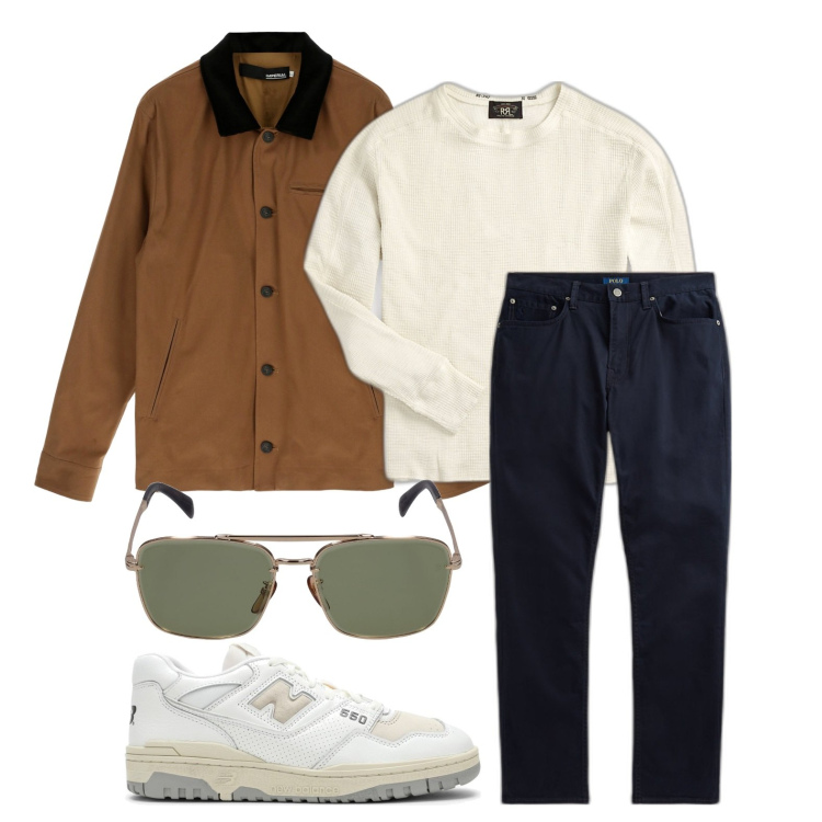 Outfit uomo - Ghost outfitter - ottobre. Stile Casual per Tutti i giorni. Abbinamento con giacche, maglieria, pantaloni, occhiali da sole, sneakers.