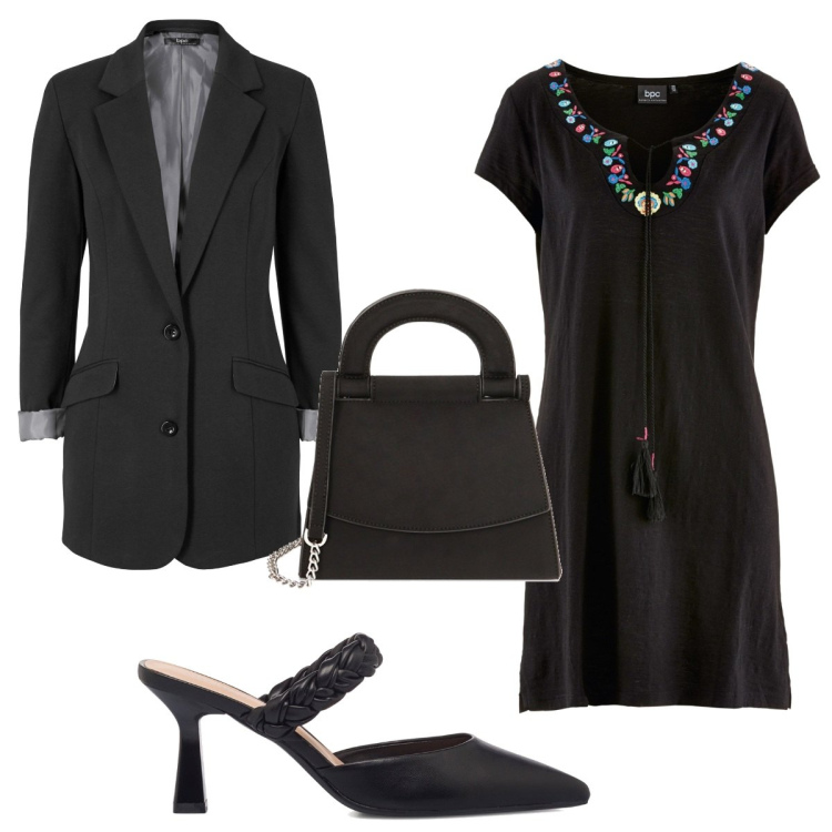 Outfit donna - Total look #1747721. Stile Glamour per Serata fuori. Abbinamento con vestiti, giacche, borse a mano, décolleté.