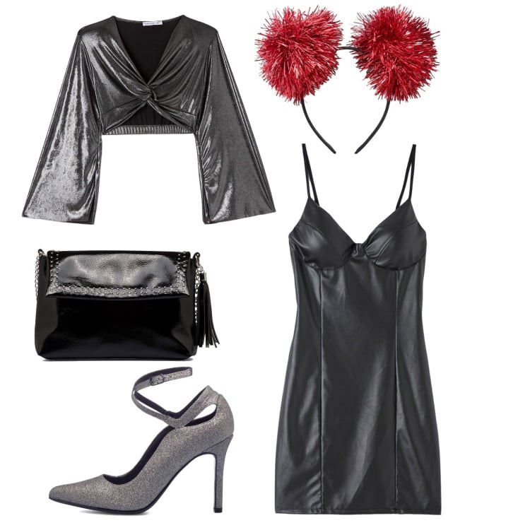 Outfit donna - Catwoman. Stile Sexy per Serata fuori. look ideale per Tall. Abbinamento con t-shirt, vestiti corti, cerchietti, décolleté, borse a tracolla.