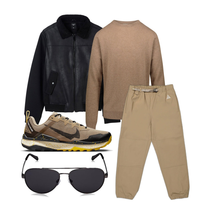 Outfit uomo - Ghost outfitter - ottobre. Stile Casual per Tutti i giorni. Abbinamento con cappotti, sneakers, pantaloni, maglieria, occhiali da sole.