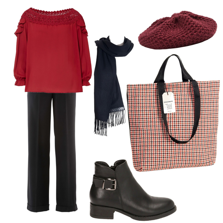 Outfit donna - La mia borsa portatutto. Stile Casual per Tutti i giorni. Abbinamento con pantaloni, camicie, cappelli e berretti, borse tote, sciarpe, stivaletti.