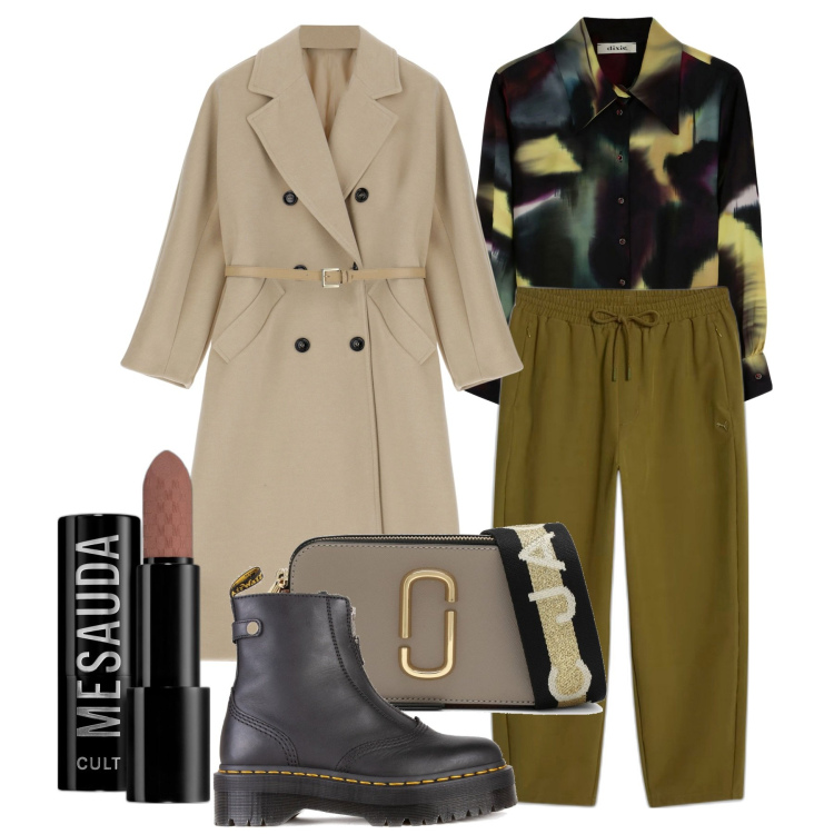 Outfit donna - Con gli anfibi. Stile Urban per Tutti i giorni. Abbinamento con rossetti, cappotti, stivaletti, pantaloni, camicie, borse a tracolla.