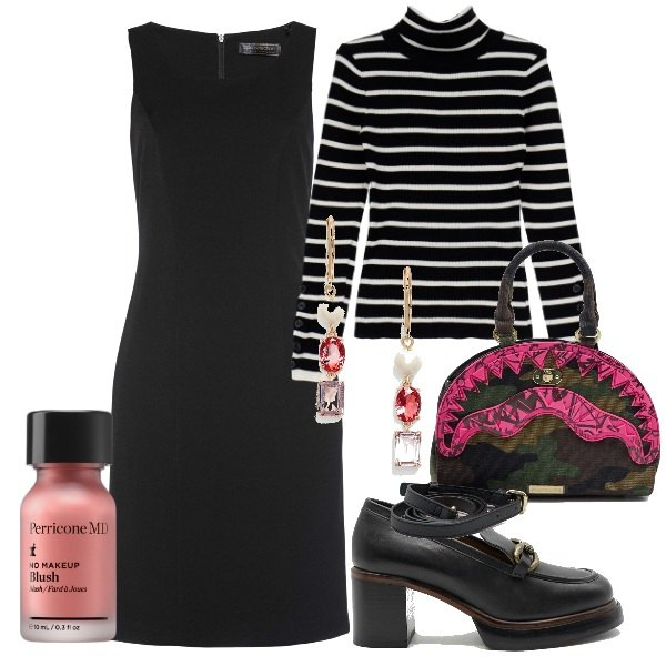 Outfit donna - Total look #1749707. Stile Bon Ton per Ufficio. Abbinamento con vestiti a tubino, blush, maglieria, orecchini, décolleté, borse a mano.