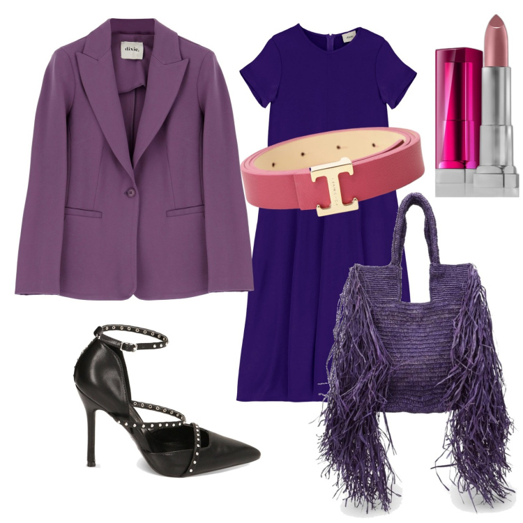 Outfit donna - Total look #1750136. Stile Chic per Serata fuori. Abbinamento con rossetti, cinture, vestiti midi/longuette, cappotti, décolleté, borse a spalla.