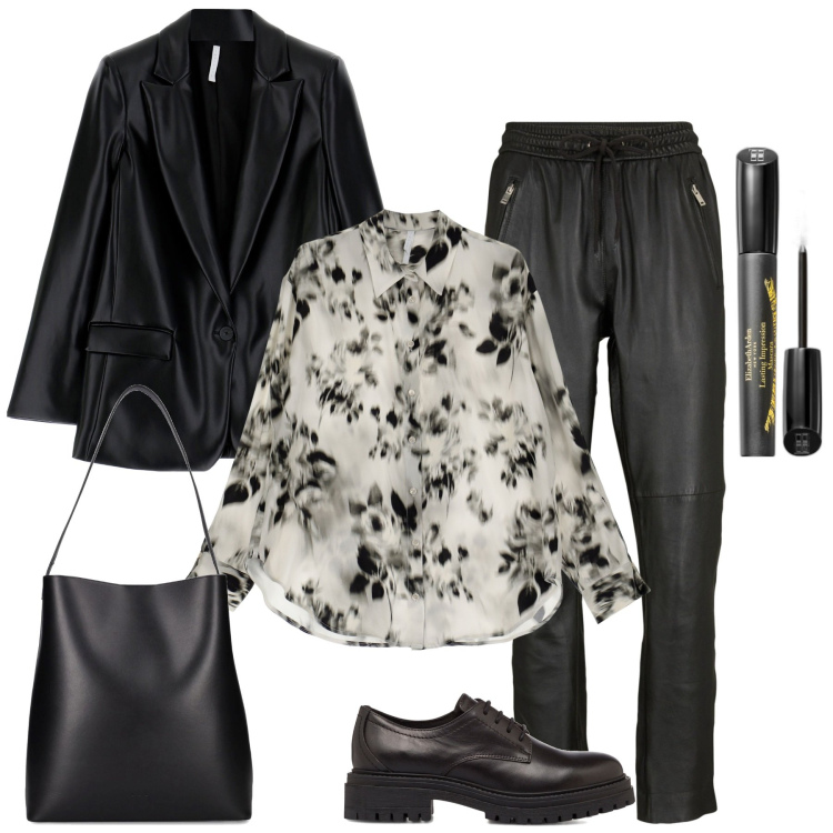Outfit donna - La camicia moda. Stile Casual per Tutti i giorni. Abbinamento con pantaloni, mascara, camicie, cappotti, scarpe stringate, shopping bag.