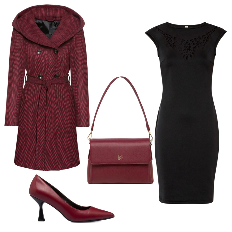 Outfit donna - Total look #1750793. Stile Chic per Tutti i giorni. Abbinamento con cappotti, vestiti, décolleté, borse a tracolla.
