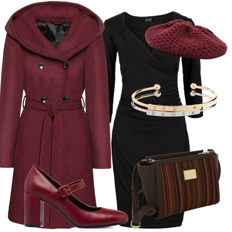 Outfit donna - Borsa a tracolla marrone Tapestry. Stile Casual chic per Tutti i giorni. Abbinamento con cappotti, vestiti a tubino, braccialetti, cappelli e berretti, décolleté, borse a tracolla.