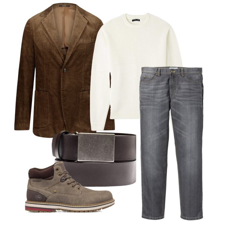 Outfit uomo - Ghost outfitter - ottobre. Stile Trendy per Serata speciale. Abbinamento con jeans dritti, maglieria, stivali e stivaletti, giacche, cinture.