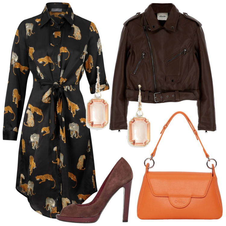 Outfit donna - La borsa a spalla. Stile Bon Ton per Tutti i giorni. Abbinamento con vestiti chemisier, décolleté, cappotti, orecchini, borse a spalla.