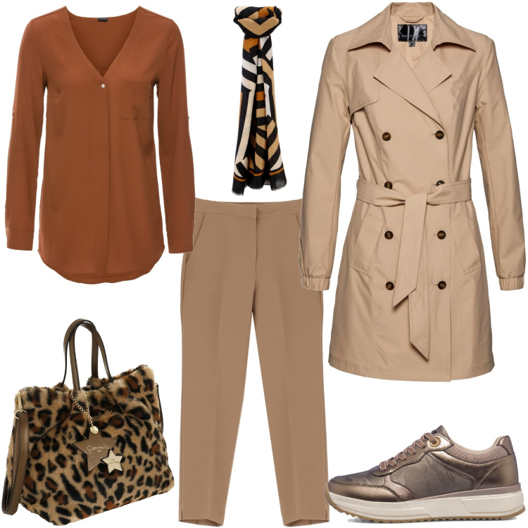 Outfit donna - La borsa teddy. Stile Casual chic per Tutti i giorni. Abbinamento con camicie, trench, foulard, sneakers, pantaloni capri, borse a mano.