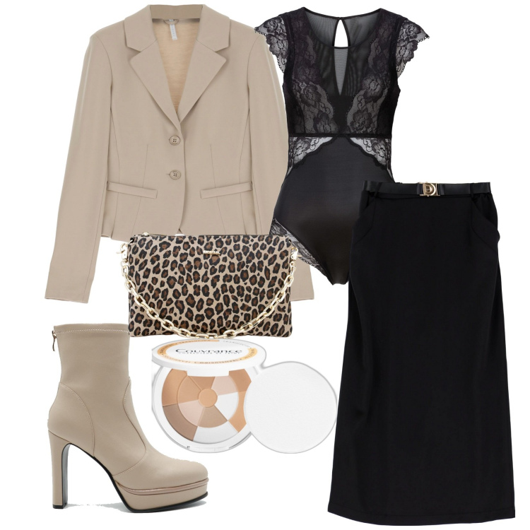Outfit donna - Tubino e stivaletti. Stile Sexy per Serata fuori. Abbinamento con body, ciprie, gonne longuette, cappotti, pochette, stivaletti.