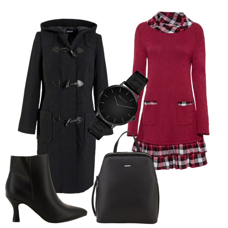 Outfit donna - L’abito che mi fa sentire a mio agio. Stile Minimal per Tutti i giorni. Abbinamento con montgomery, vestiti lunghi, stivaletti, zaini, orologi analogici.