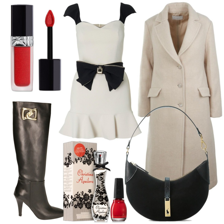 Outfit donna - Cuissardes alti Primadonna. Stile Chic per Serata fuori. Abbinamento con profumi, rossetti, stivali sopra il ginocchio, borse a spalla, cappotti, vestiti.