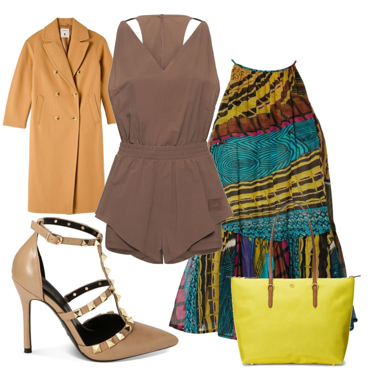 Outfit donna - Total look #1755085. Stile Boho per Serata fuori. Abbinamento con cappotti, décolleté, borse tote, top, tute.
