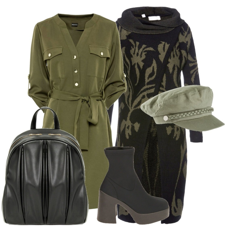 Outfit donna - Bohemien. Stile Boho per Tutti i giorni. Abbinamento con cardigans, vestiti chemisier, cappelli, stivaletti, zaini.