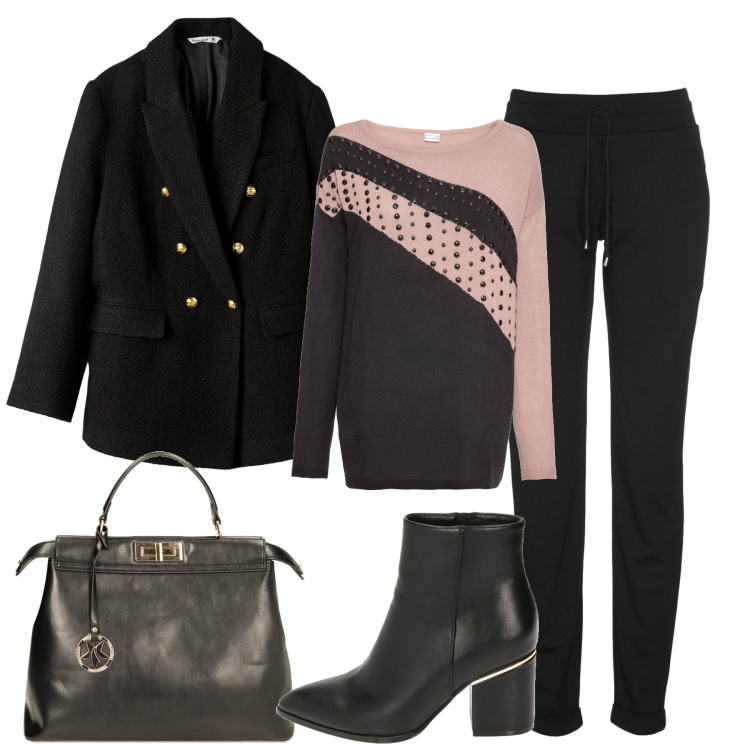 Outfit donna - Daily. Stile Casual chic per Tutti i giorni. Abbinamento con maglieria, pantaloni, cappotti, borse a mano, stivaletti.