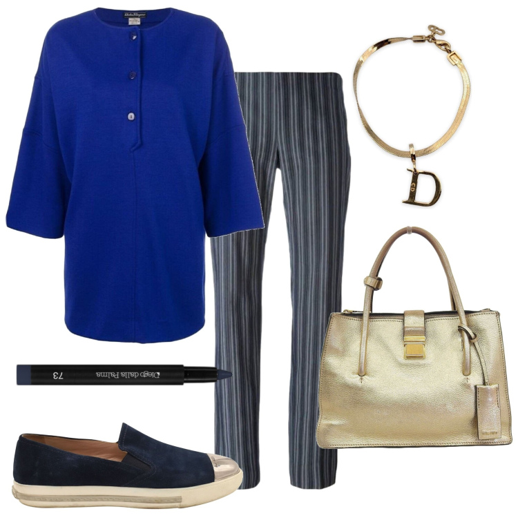 Outfit donna - Il maglione bon ton. Stile Bon Ton per Tutti i giorni. Abbinamento con pullovers, borse a mano, pantaloni, sneakers, braccialetti, ombretti.