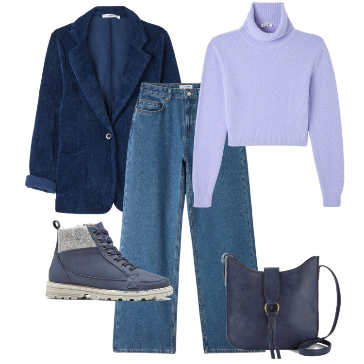 Outfit donna - Bantoa single’s day 2. Stile Casual chic per Tutti i giorni. Abbinamento con stivaletti, borse a tracolla, cappotti, maglieria, jeans.