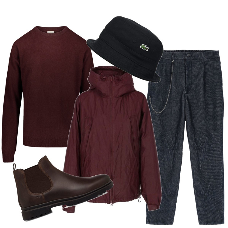 Outfit uomo - Trendy anche nelle giornate piovose. Stile Trendy per Tutti i giorni. Abbinamento con giacche, pantaloni capri, stivali e stivaletti, maglieria, cappelli con visiera.