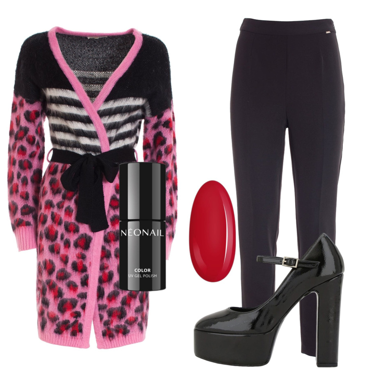 Outfit donna - Total look #1762353. Stile Glamour per Serata fuori. Abbinamento con smalti, leggings, cardigans, décolleté.