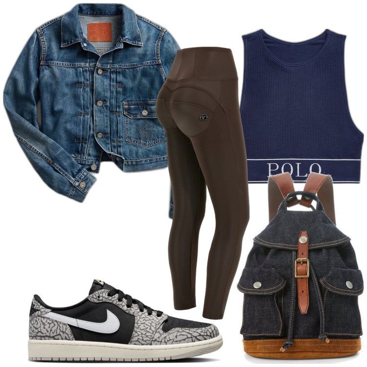 Outfit donna - Black Month Bantoa a scuola. Stile Trendy per Scuola/Università. Abbinamento con pantaloni skinny, zaini, cappotti, canottiere, sneakers.