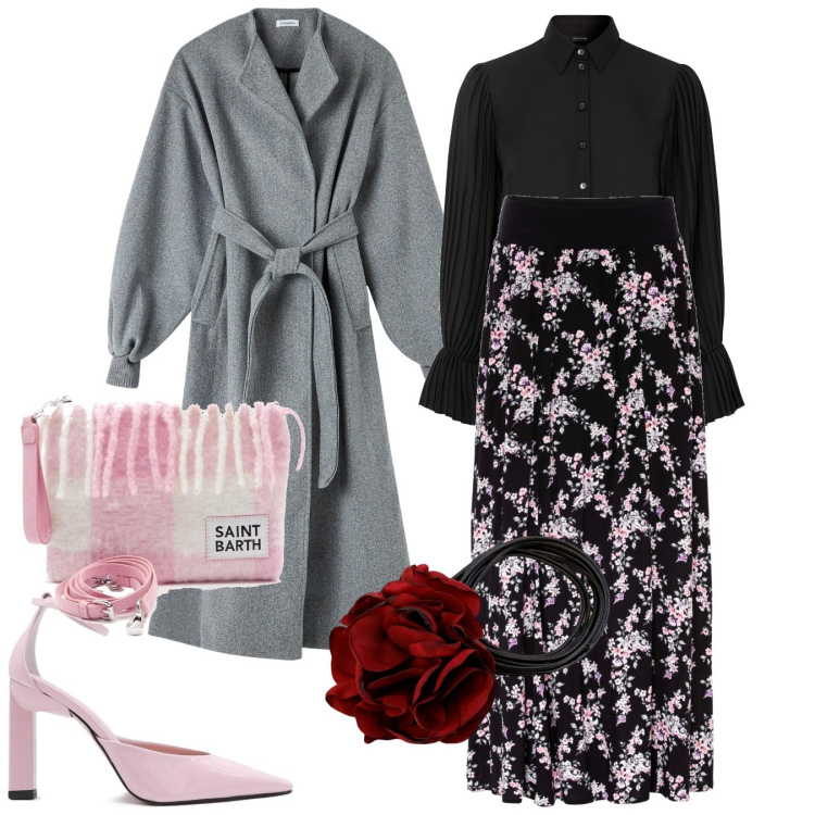 Outfit donna - Cerimonia Boho. Stile Boho per Cerimonia. Abbinamento con gonne lunghe, camicie, cappotti, collane, borse a mano, décolleté.