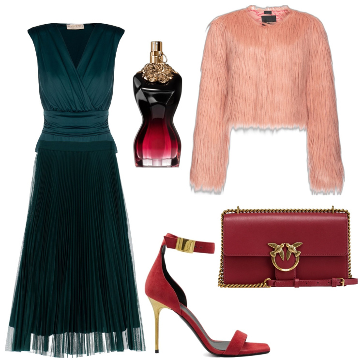 Outfit donna - Gran galá. Stile Glamour per Cerimonia. Abbinamento con body, profumi, blazer, borse a tracolla, gonne longuette, sandali in pelle.