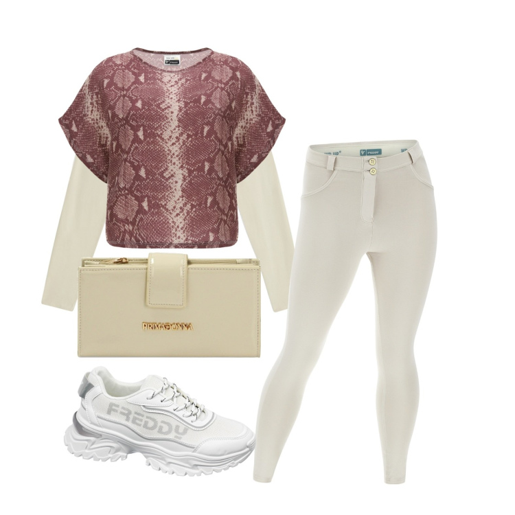 Outfit donna - Ghost outfitter - novembre. Stile Casual chic per Tutti i giorni. Abbinamento con portafogli, maglieria, pantaloni skinny, sneakers, maglieria.