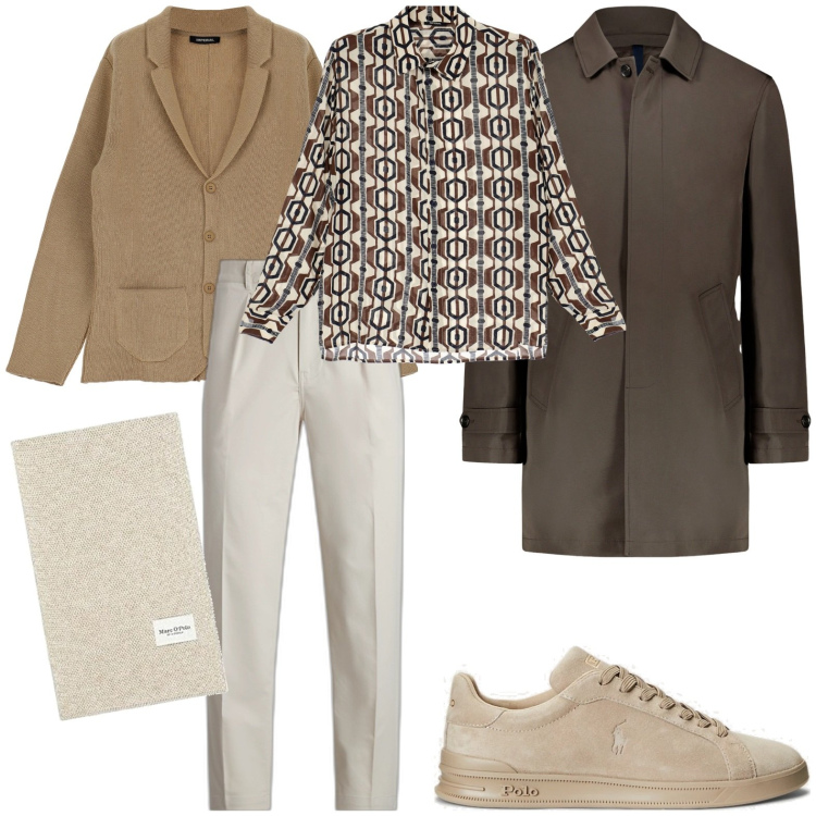 Outfit uomo - Weekend. Stile Casual per Tutti i giorni. Abbinamento con camicie, cappotti, sneakers, pantaloni, giacche, sciarpe.