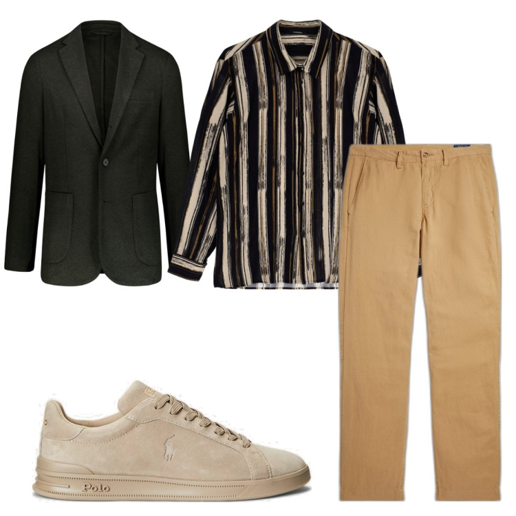 Outfit uomo - Total look #1765145. Stile Trendy per Tutti i giorni. Abbinamento con camicie, sneakers, pantaloni, giacche.