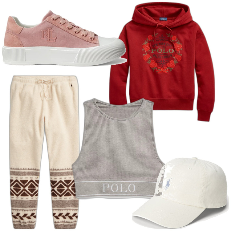 Outfit donna - Running. Stile Sporty chic per Sport. Abbinamento con cappelli, pantaloni, canottiere, sneakers, felpe con cappuccio.