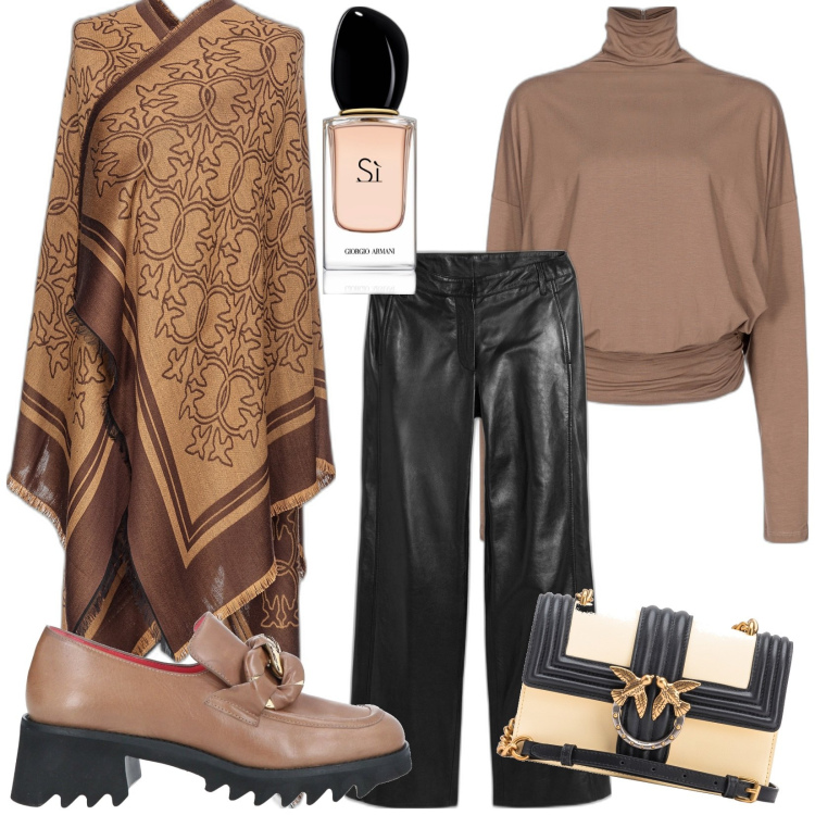Outfit donna - Raffinatezza. Stile Chic per Tutti i giorni. Abbinamento con pantaloni, mocassini, profumi, cappotti, maglieria, borse a tracolla.