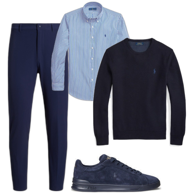 Outfit uomo - Ralph lauren. Stile Casual per Tutti i giorni. Abbinamento con maglieria, pantaloni, sneakers, camicie.