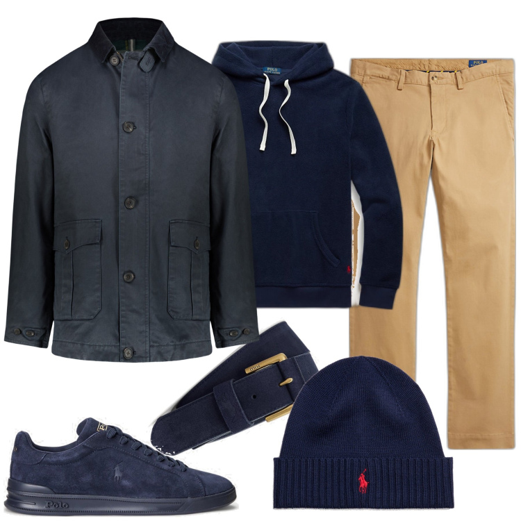 Outfit uomo - Passepartout uomo. Stile Casual per Tutti i giorni. Abbinamento con berretti, cinture, felpe con cappuccio, pantaloni, sneakers, giacche.
