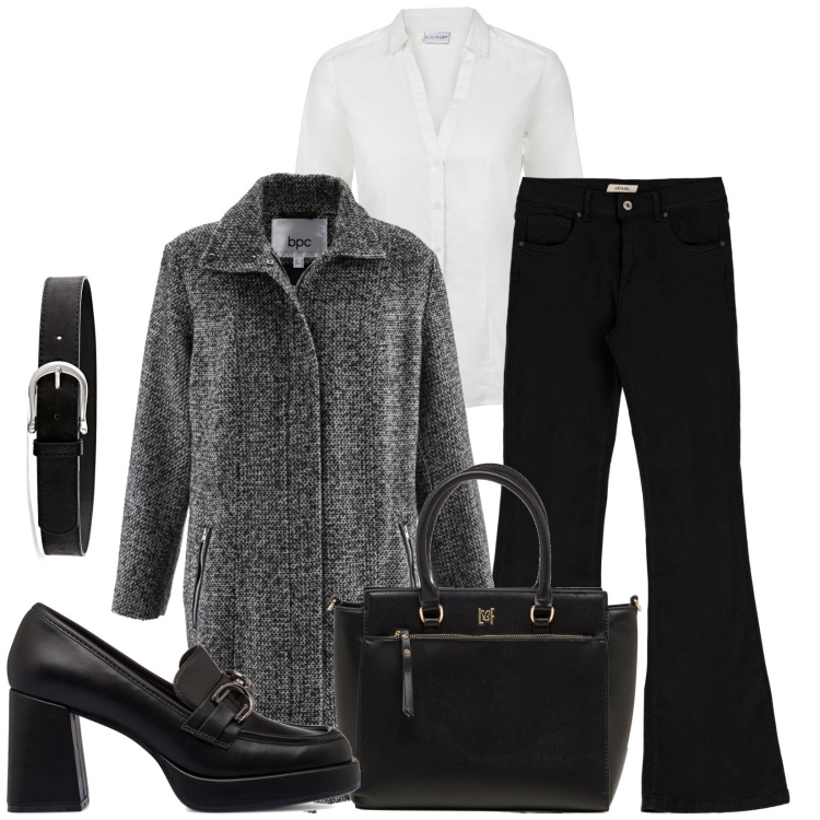 Outfit donna - Versatile. Stile Casual chic per Tutti i giorni. Abbinamento con cinture, camicie, cappotti, pantaloni, mocassini, borse a mano.