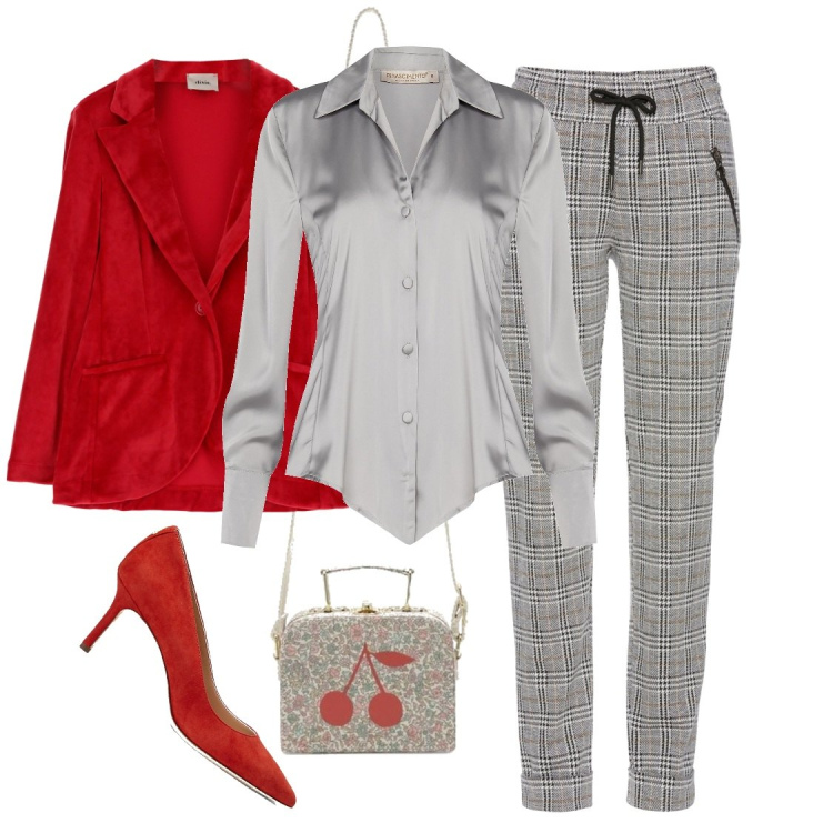 Outfit donna - Giacca effetto velluto a costine. Stile Casual chic per Ufficio. Abbinamento con pantaloni, camicie, décolleté, giacche, borse a tracolla.