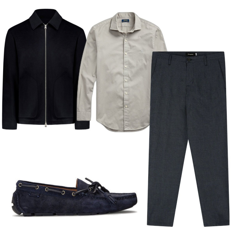 Outfit uomo - Total look #1768468. Stile Casual per Tutti i giorni. Abbinamento con pantaloni cargo, scarpe stringate, camicie, giacche.