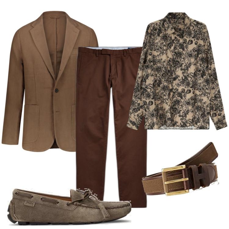Outfit uomo - Total look #1769186. Stile Business/Elegante per Serata speciale. Abbinamento con camicie, scarpe stringate, pantaloni chino, cinture, giacche.