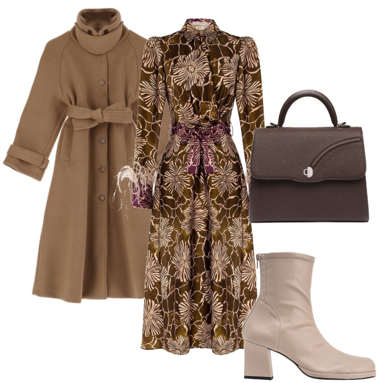 Outfit donna - Bon ton di giorno. Stile Bon Ton per Tutti i giorni. Abbinamento con stivaletti, vestiti chemisier, cappotti, borse a mano.